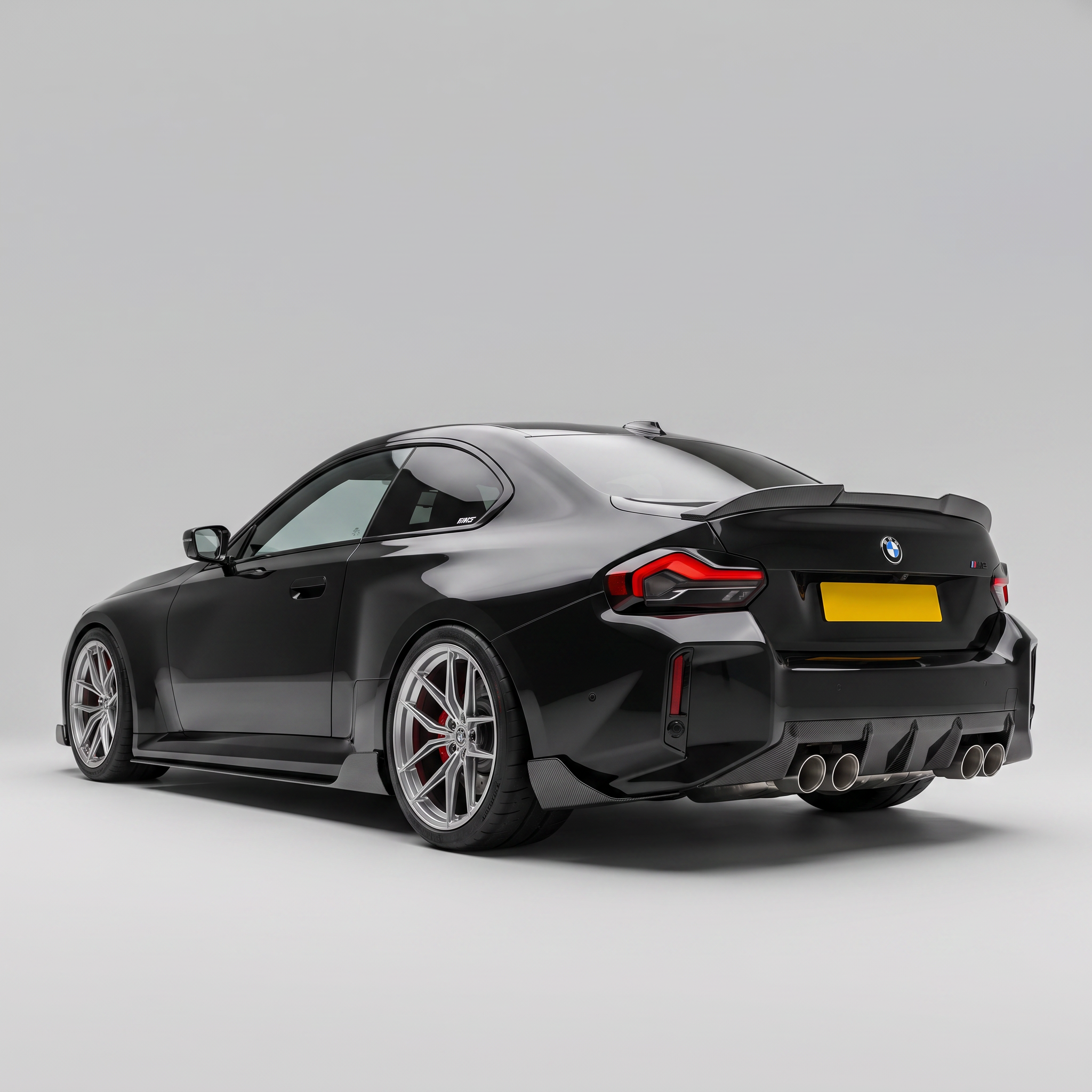 BMW M2 G87 TR87 carbon fibre rear bumper winglets fitted