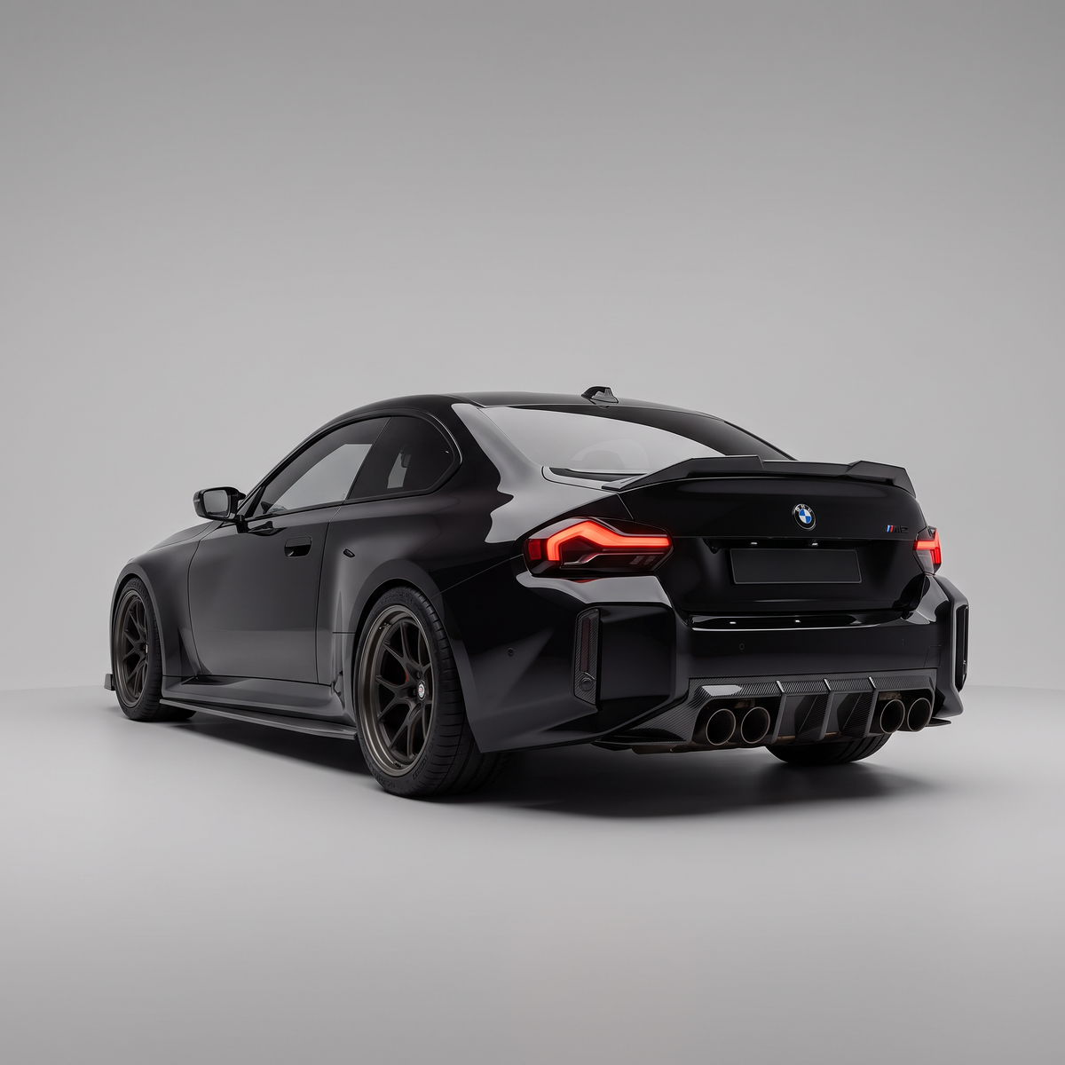 BMW M2 G87 EVO-S gloss black rear diffuser fitted