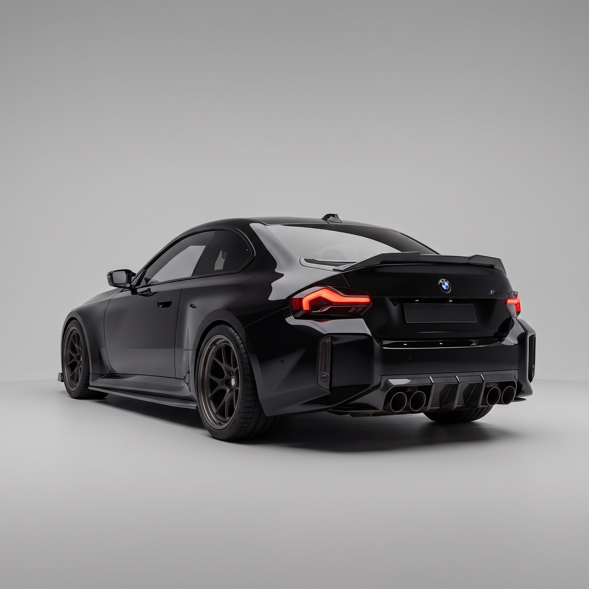 BMW M2 G87 EVO-S gloss black rear diffuser fitted