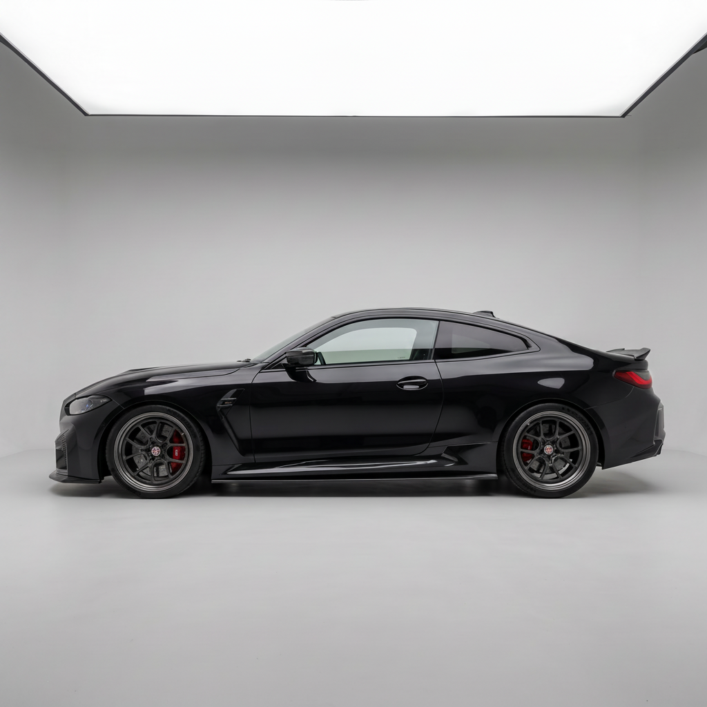 BMW M2 G87 EVO-S gloss black side skirts fitted