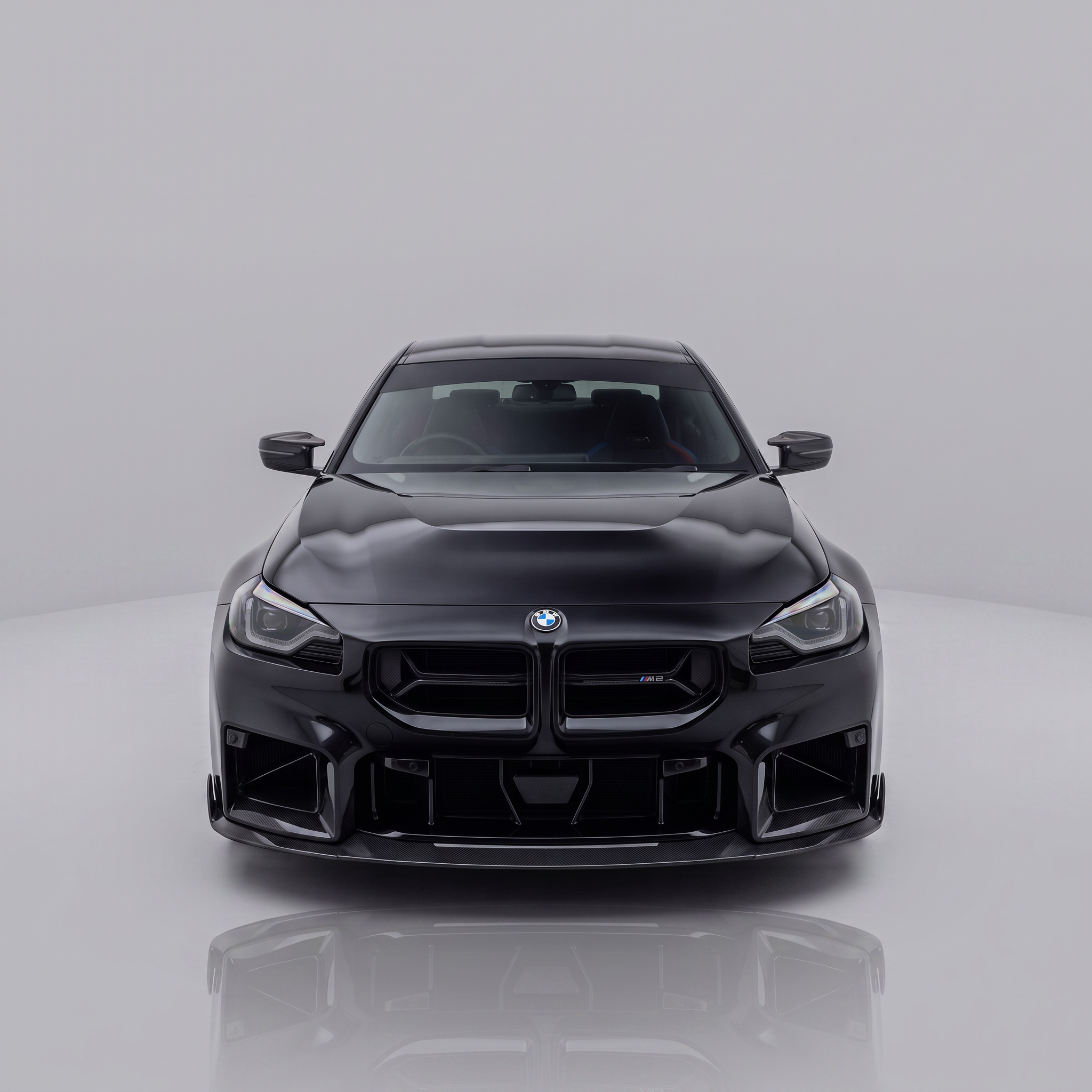BMW M2 G87 T-CSL carbon fibre front grilles fitted