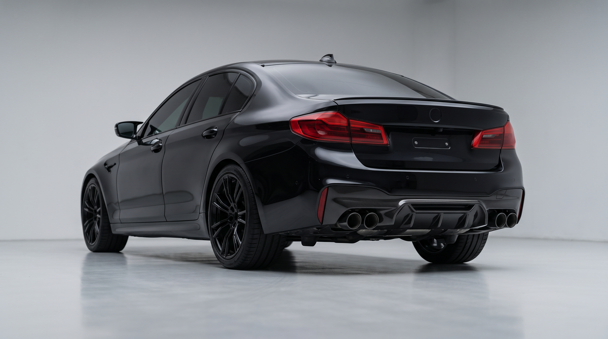 BMW M5 F90 Carbon Fibre Rear Diffuser (2017-2023) fitted - Premium Bespoke AutoWorks