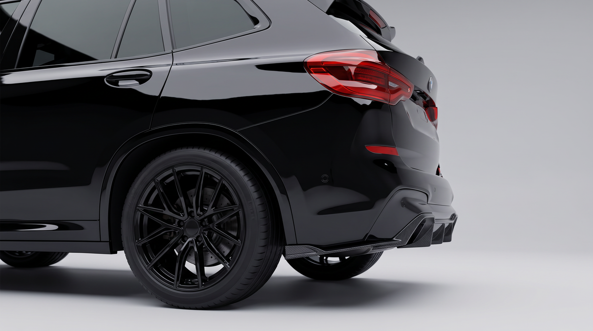 BMW X3M F97 Carbon Fibre Rear Diffuser fitted (2019+) - Premium Bespoke AutoWorks