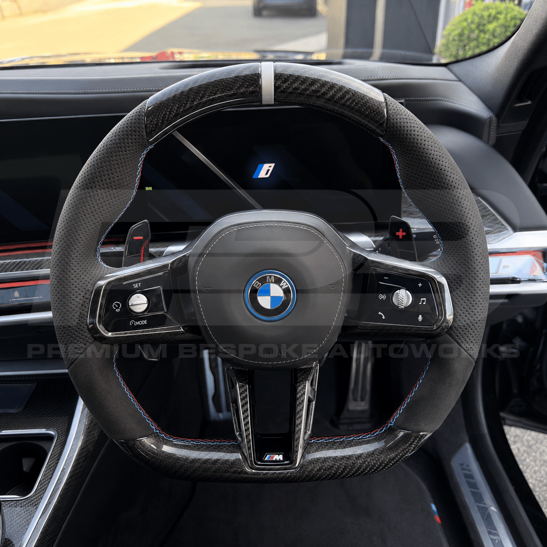 BMW custom steering wheel, hand-finished to order by Premium Bespoke AutoWorks