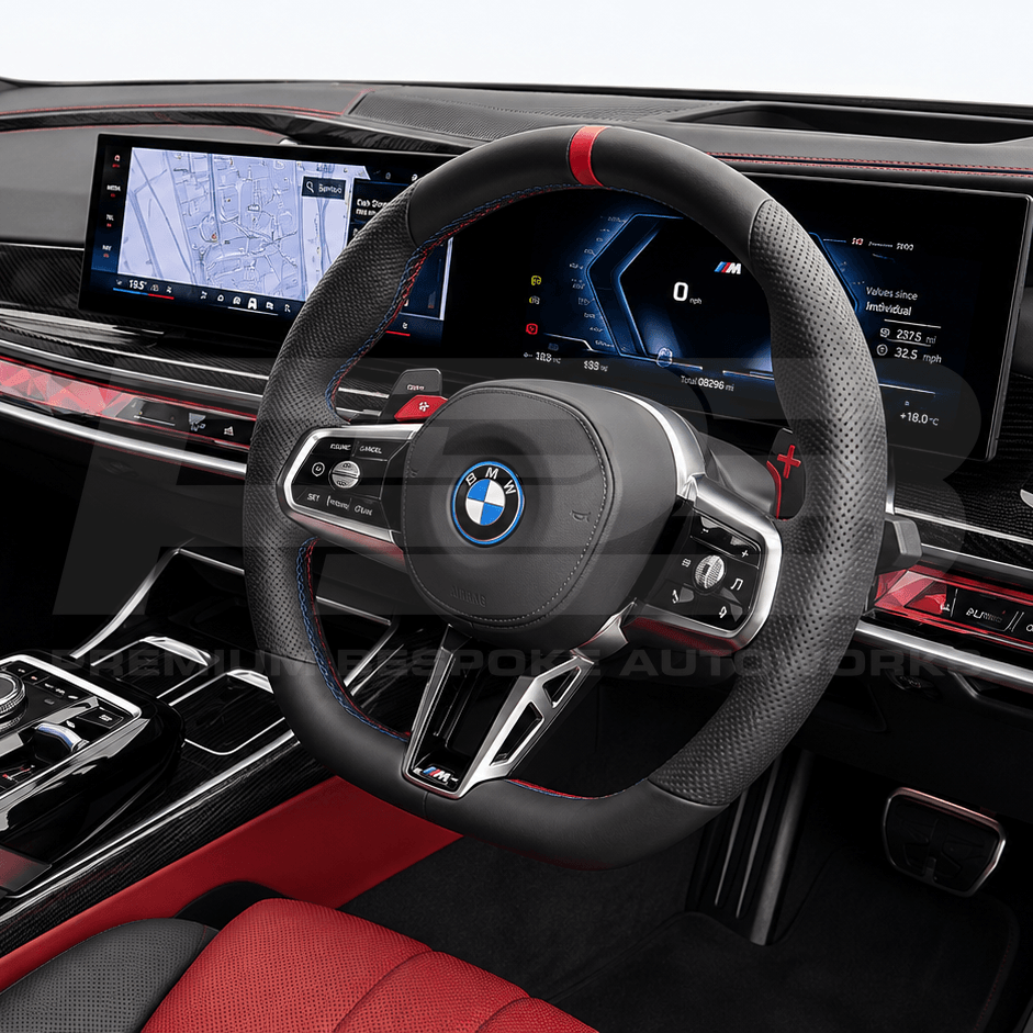 BMW custom steering wheel, hand-finished to order by Premium Bespoke AutoWorks