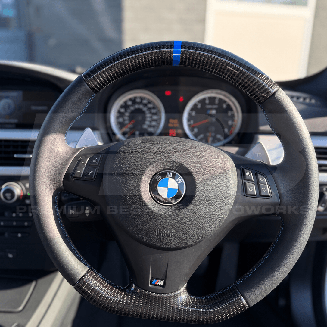 BMW custom steering wheel, hand-finished to order by Premium Bespoke AutoWorks