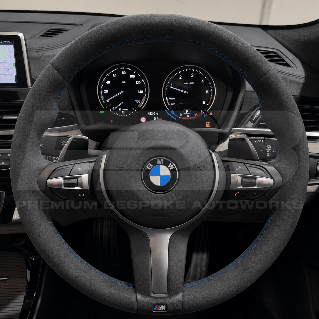 Bespoke BMW X2 F39 steering wheel in Alcantara