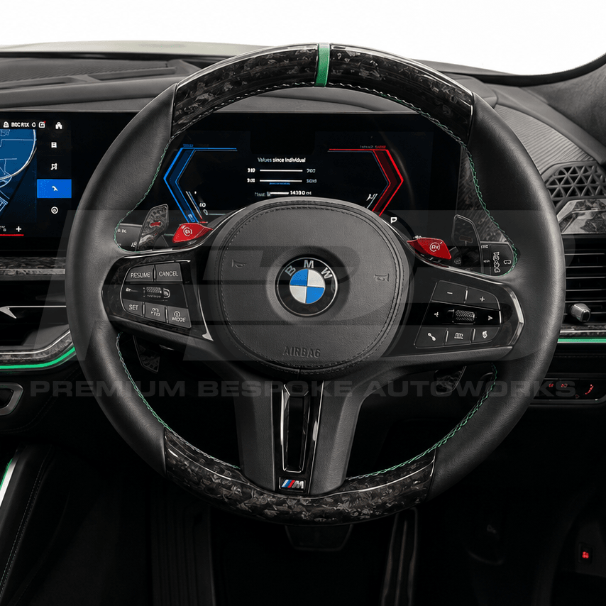 BMW Build Your Own bespoke steering wheel, made and quality checked in the UK