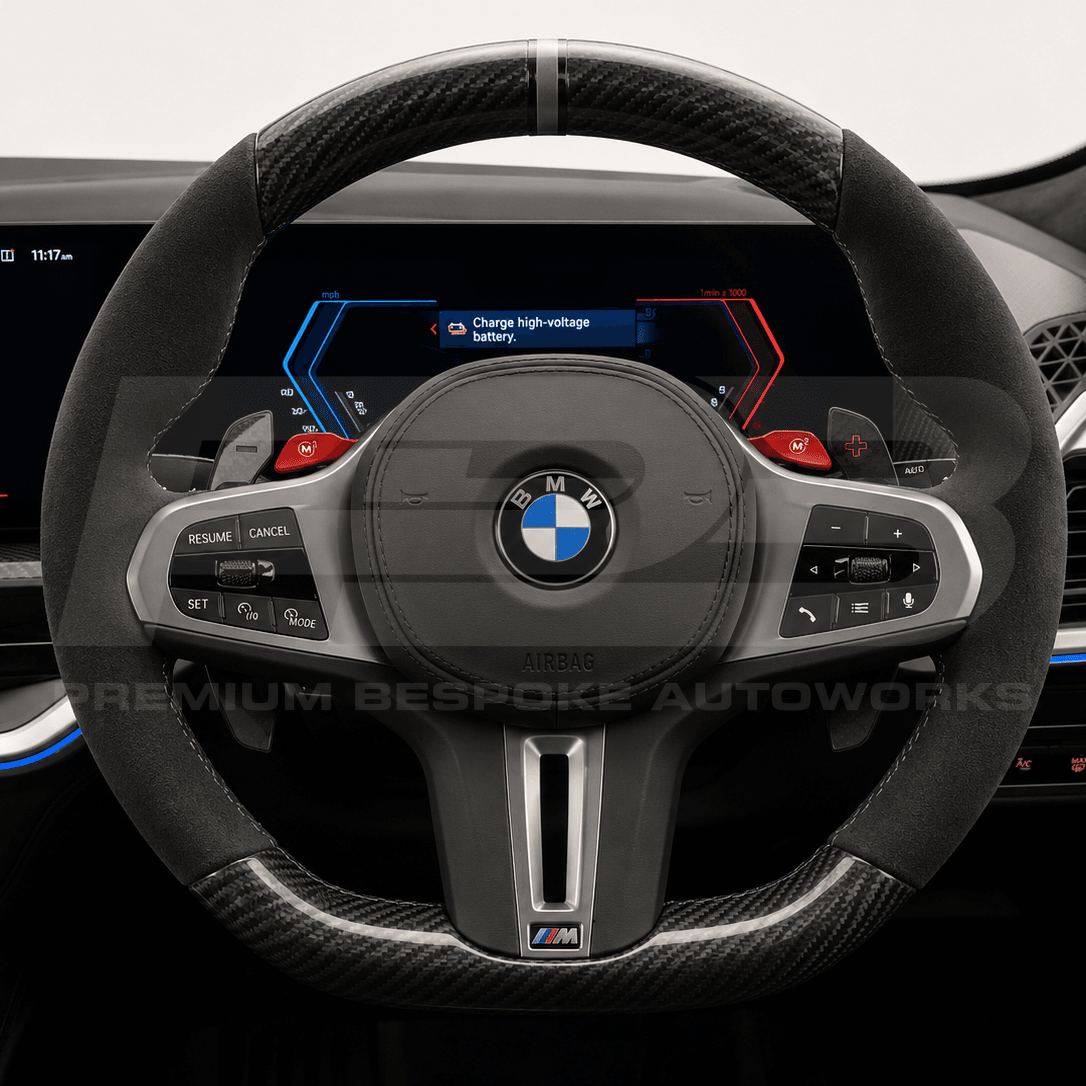 BMW Build Your Own bespoke steering wheel, made and quality checked in the UK