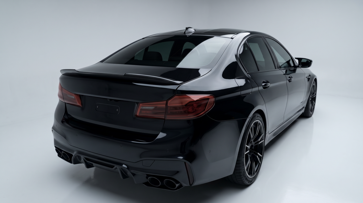 Carbon Fibre CS Rear Spoiler fitted to BMW M5 F90 - Premium Bespoke AutoWorks