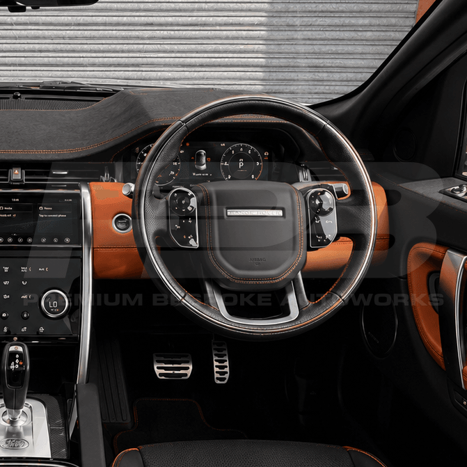 Land Rover Discovery custom steering wheel, hand-finished by Premium Bespoke AutoWorks