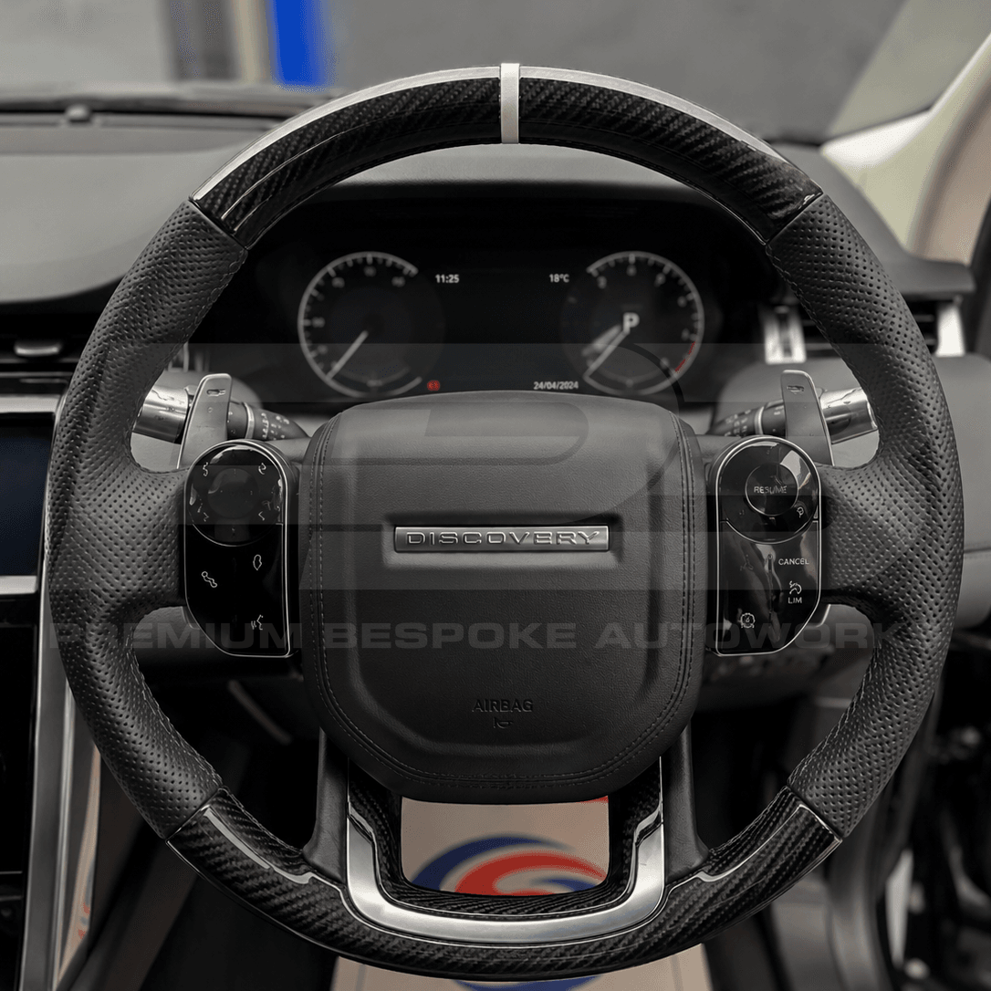 Land Rover Discovery custom steering wheel, hand-finished by Premium Bespoke AutoWorks