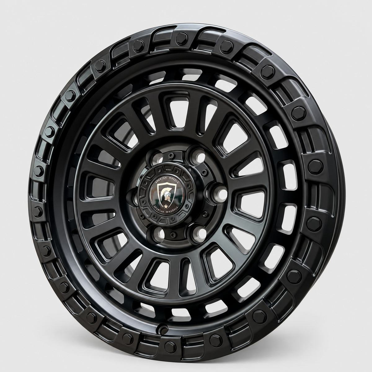 Ford Ranger 17 inch satin black off road alloy wheel three quarter view - Premium Bespoke AutoWorks