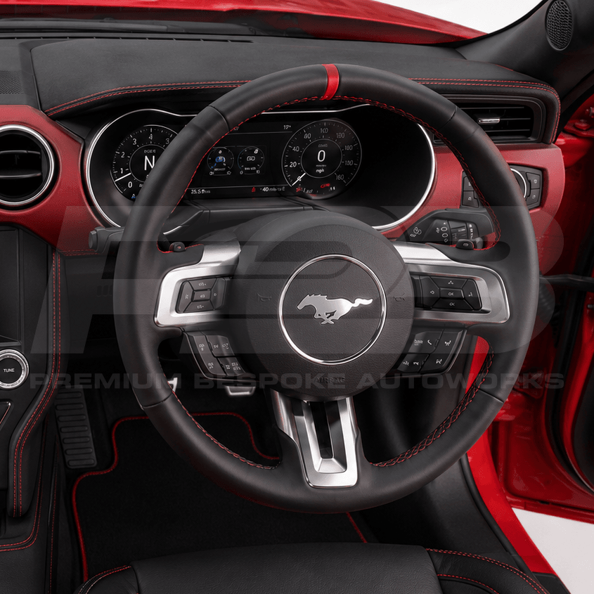 Ford custom steering wheel, hand-finished to order by Premium Bespoke AutoWorks