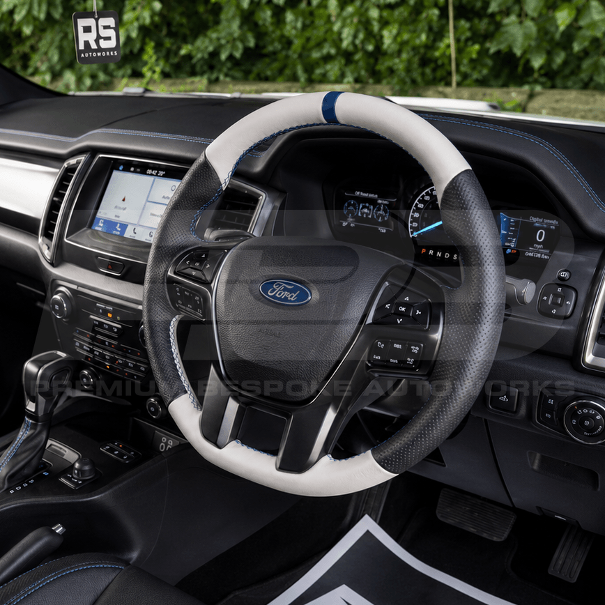 Ford custom steering wheel, hand-finished to order by Premium Bespoke AutoWorks