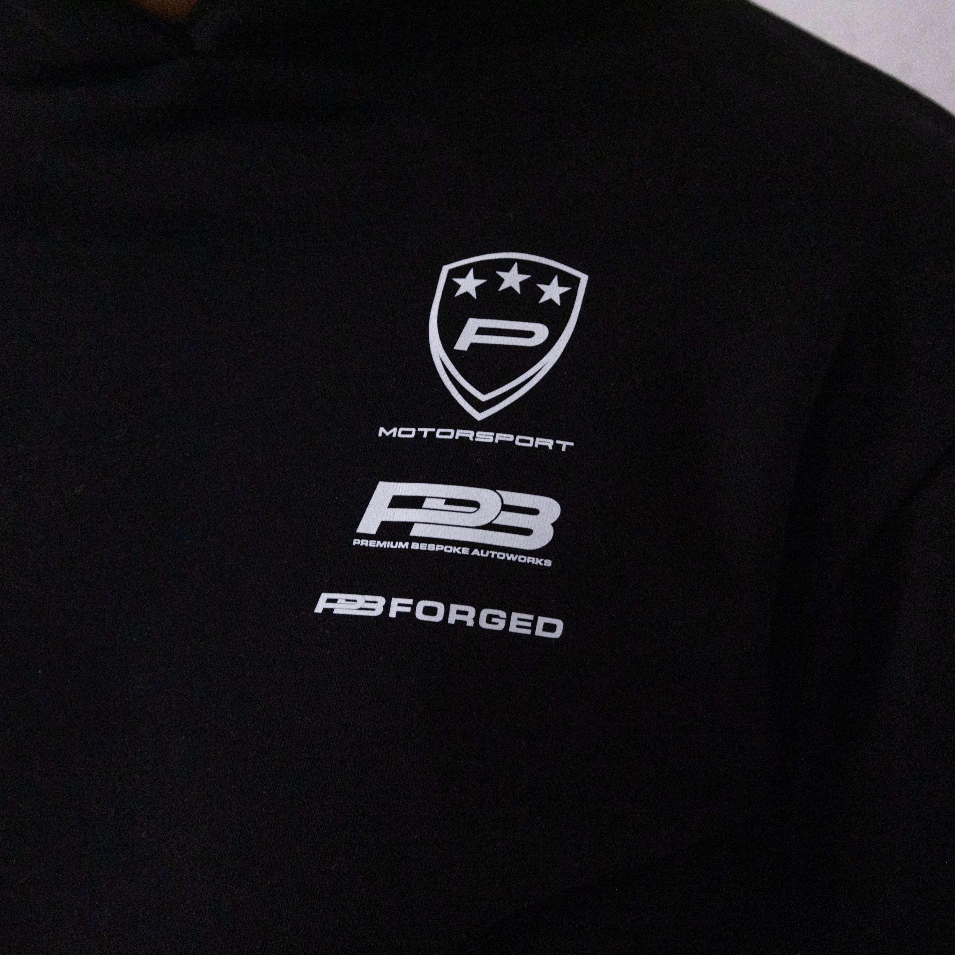 heavyweight unisex black hoodie logo