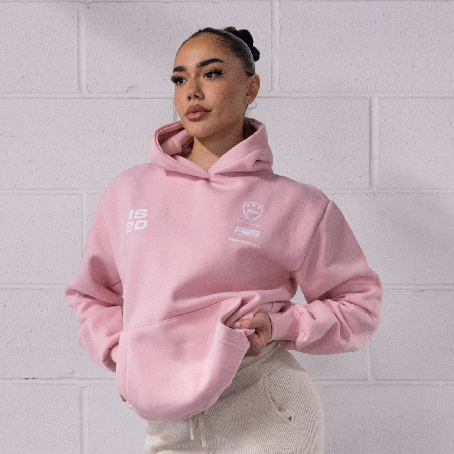heavyweight unisex pink hoodie 