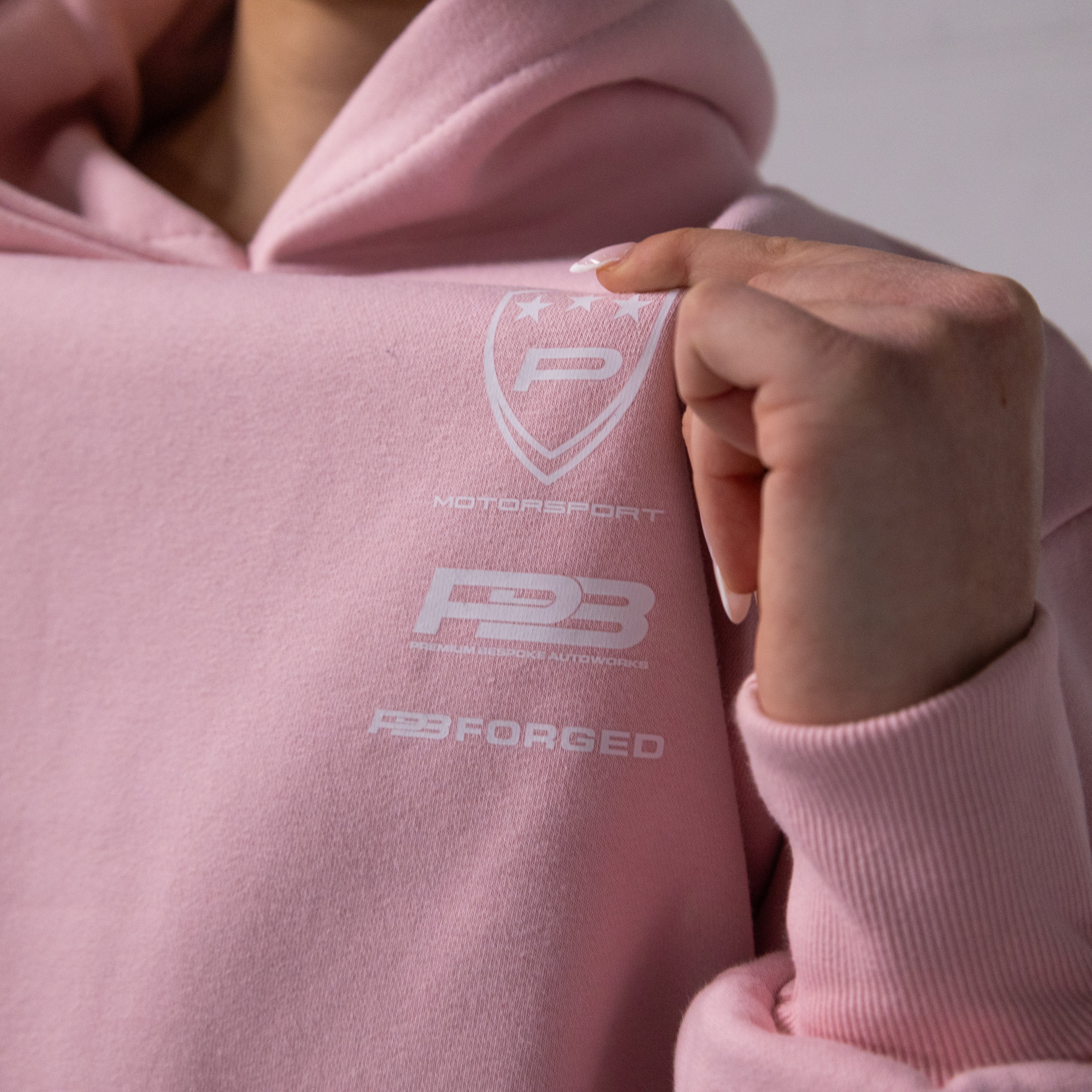 heavyweight unisex pink hoodie logo