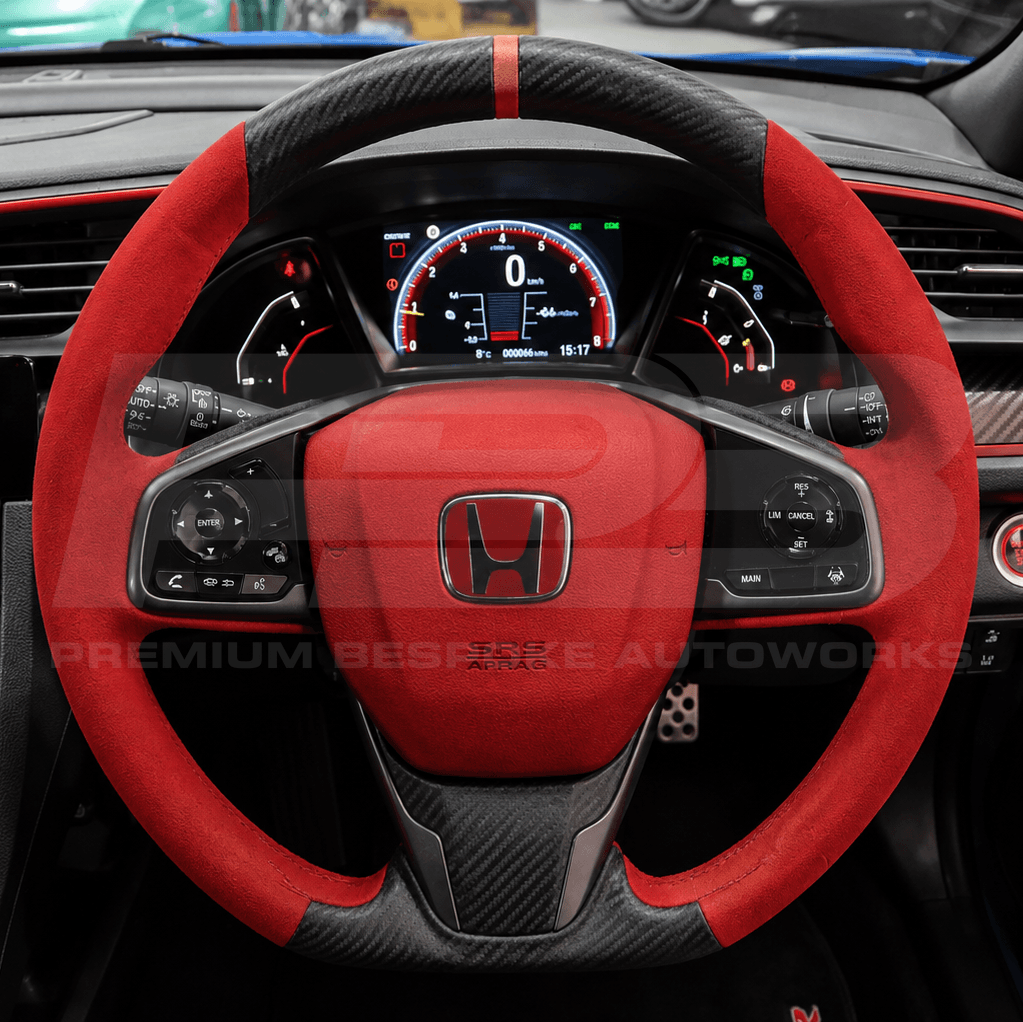 Honda custom steering wheel, hand-finished to order by Premium Bespoke AutoWorks