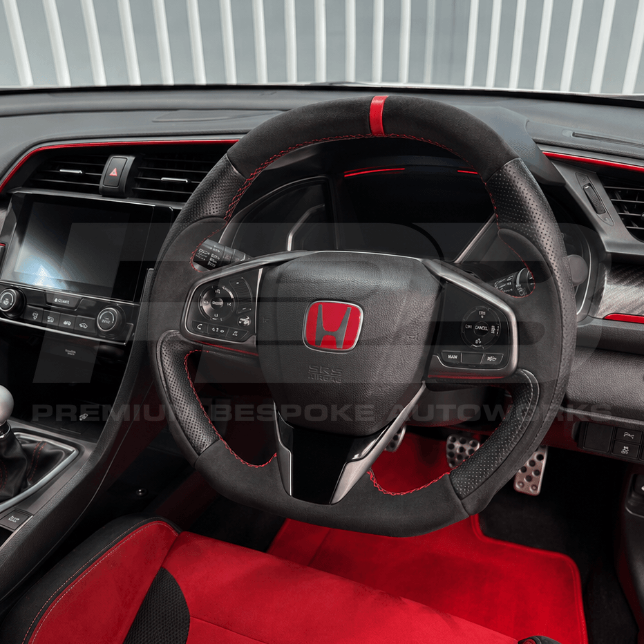 Honda custom steering wheel, hand-finished to order by Premium Bespoke AutoWorks