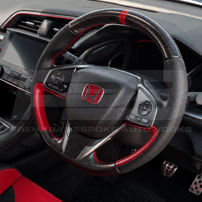 Honda custom steering wheel, hand-finished to order by Premium Bespoke AutoWorks