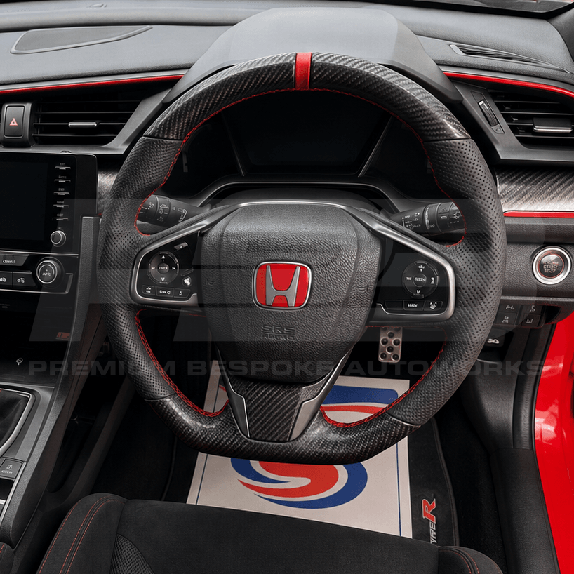 Honda custom steering wheel, hand-finished to order by Premium Bespoke AutoWorks