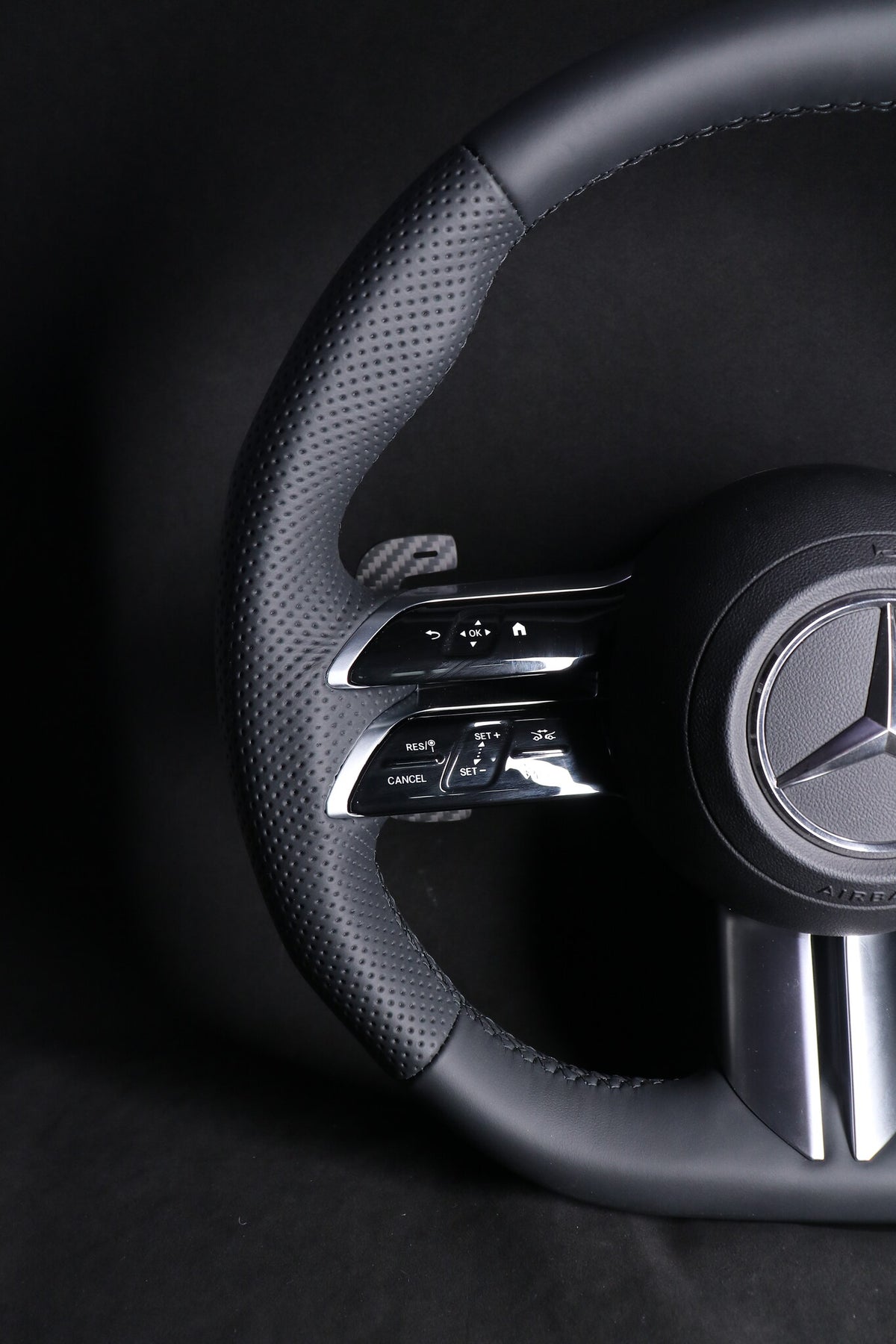 Mercedes-AMG dragonfly wheel with magnetic paddle shifters fitted | Premium Bespoke AutoWorks