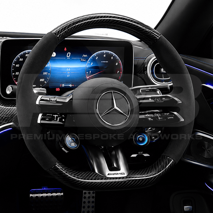 Mercedes-AMG custom steering wheel, hand-finished to order by Premium Bespoke AutoWorks