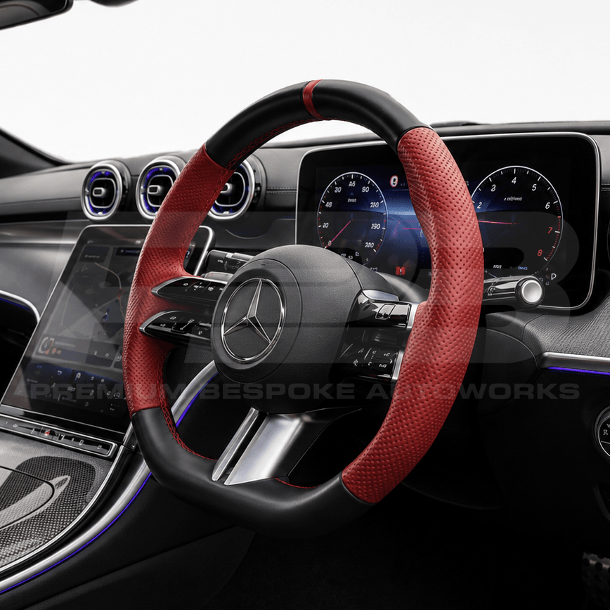 Mercedes-AMG custom steering wheel, hand-finished to order by Premium Bespoke AutoWorks
