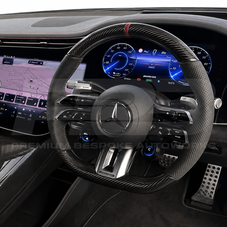 Mercedes-AMG custom steering wheel, hand-finished to order by Premium Bespoke AutoWorks