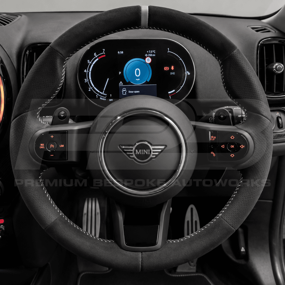 MINI custom steering wheel, hand-finished to order by Premium Bespoke AutoWorks