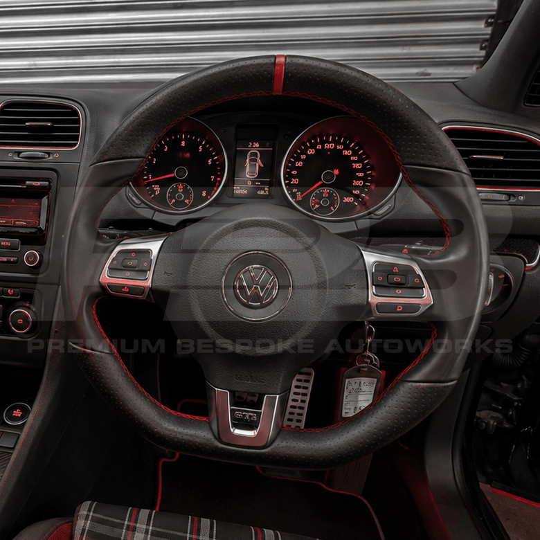 Volkswagen Golf GTI and Golf R custom steering wheel, hand-finished by Premium Bespoke AutoWorks