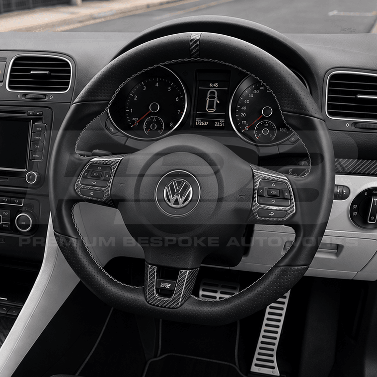 Volkswagen Golf GTI and Golf R custom steering wheel, hand-finished by Premium Bespoke AutoWorks