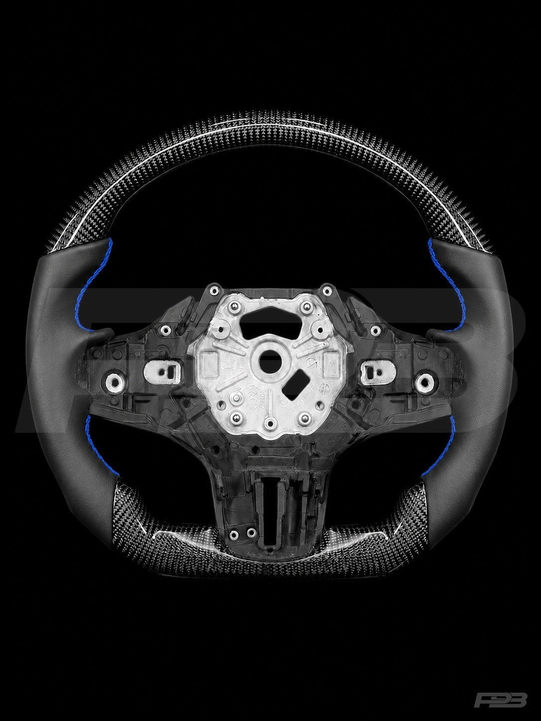 PBAW BMW M4 G82 Carbon Sport steering wheel — Exposed Blue stitching