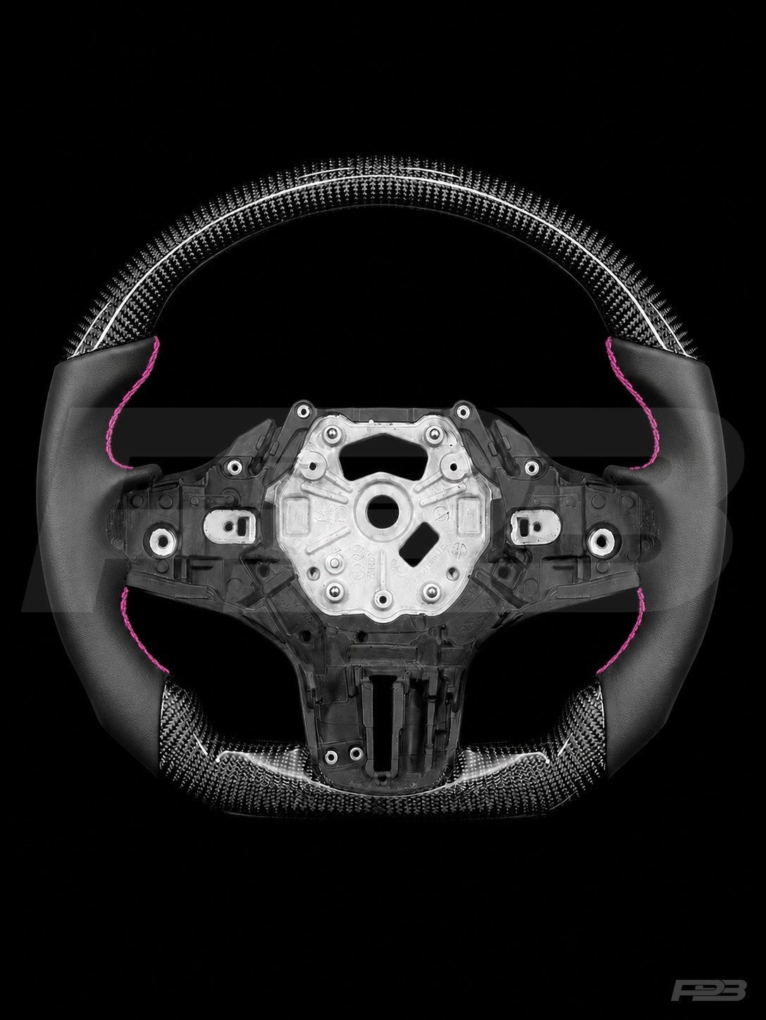 PBAW BMW M4 G82 Carbon Sport steering wheel — Exposed Pink stitching