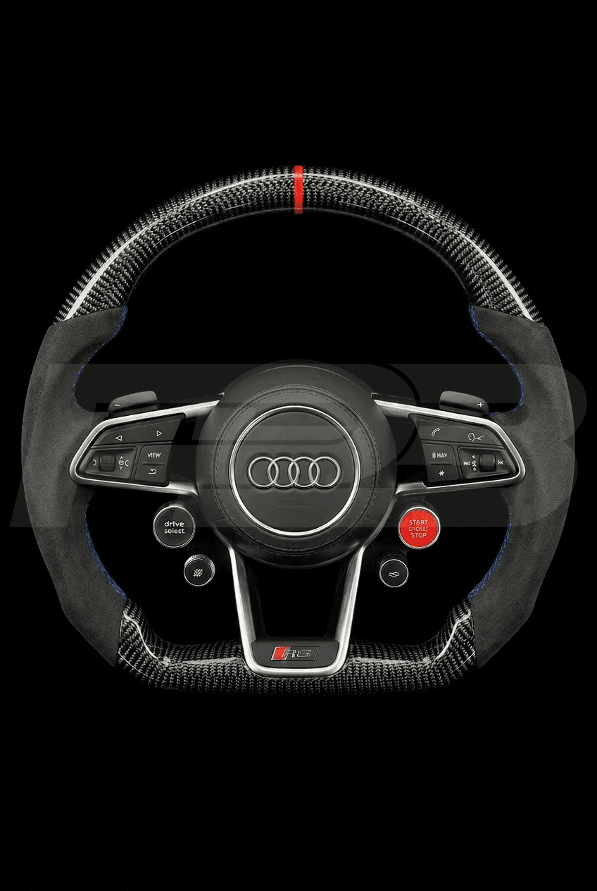 Audi R8 Carbon Alcantara — complete view, Blue stitching