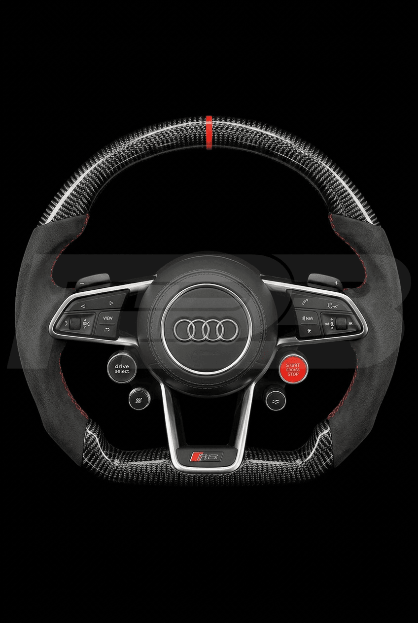 Audi R8 Carbon Alcantara — complete view, Red stitching