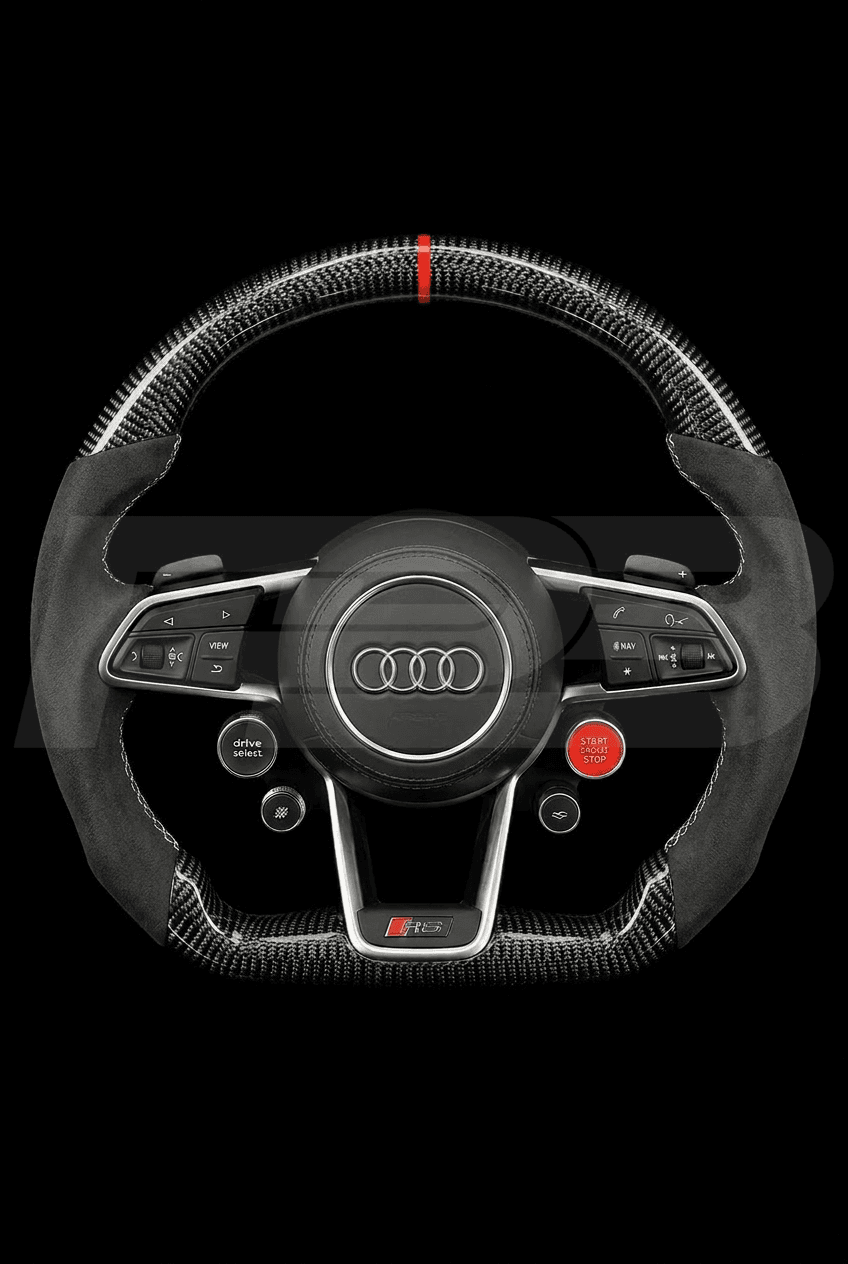 Audi R8 Carbon Alcantara — complete view, White stitching