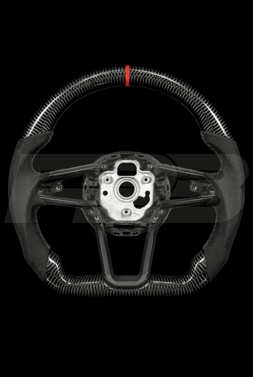 Audi R8 Carbon Alcantara — exposed view, Black stitching