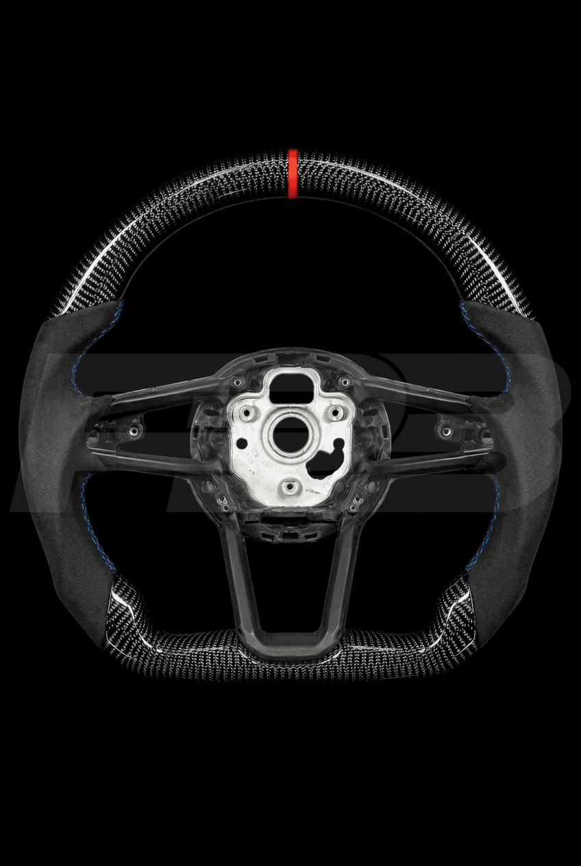 Audi R8 Carbon Alcantara — exposed view, White stitching