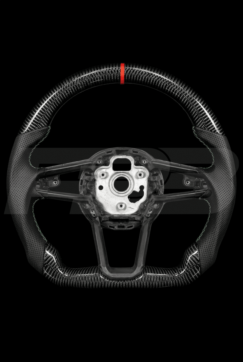 Audi R8 Carbon Perf — exposed view, Lime stitching