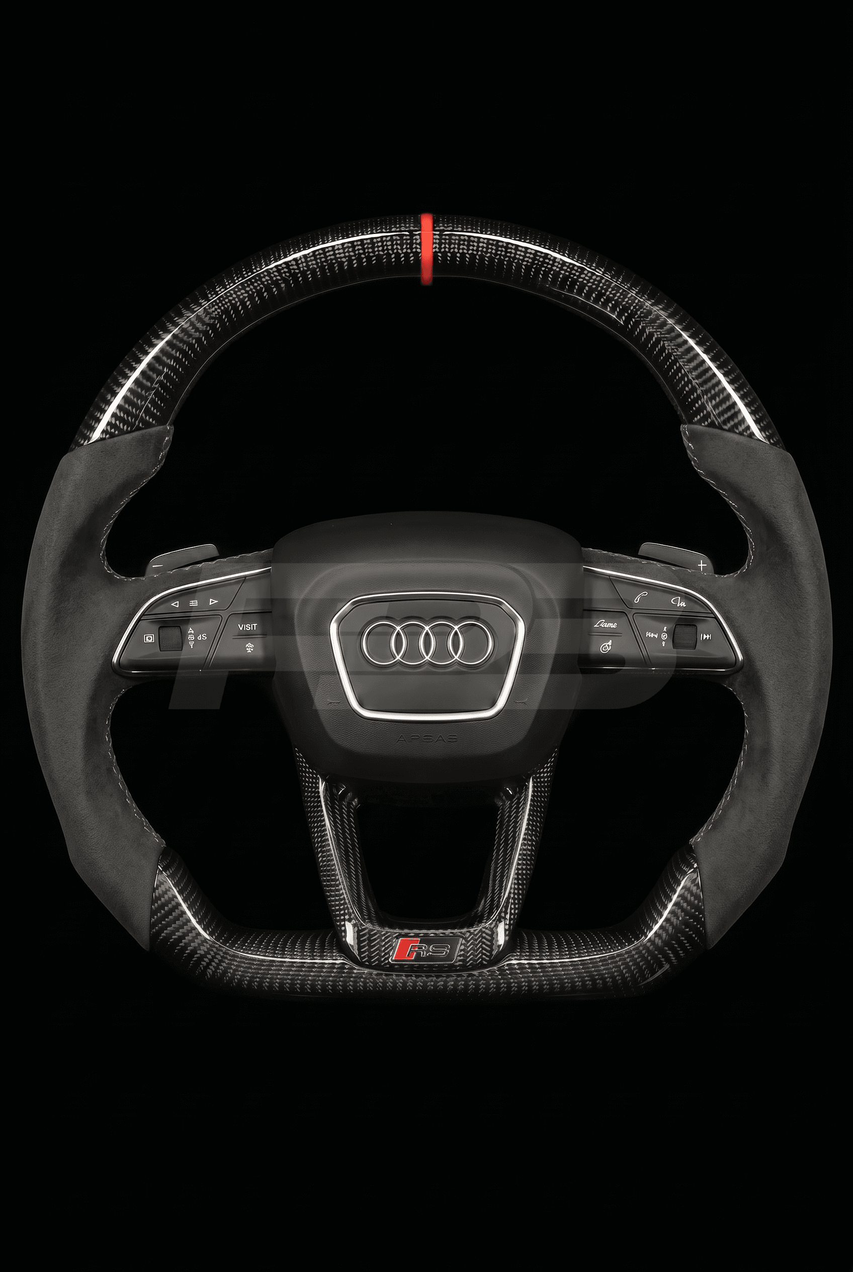 Audi RS Q8 Carbon Alcantara — complete view, Grey stitching
