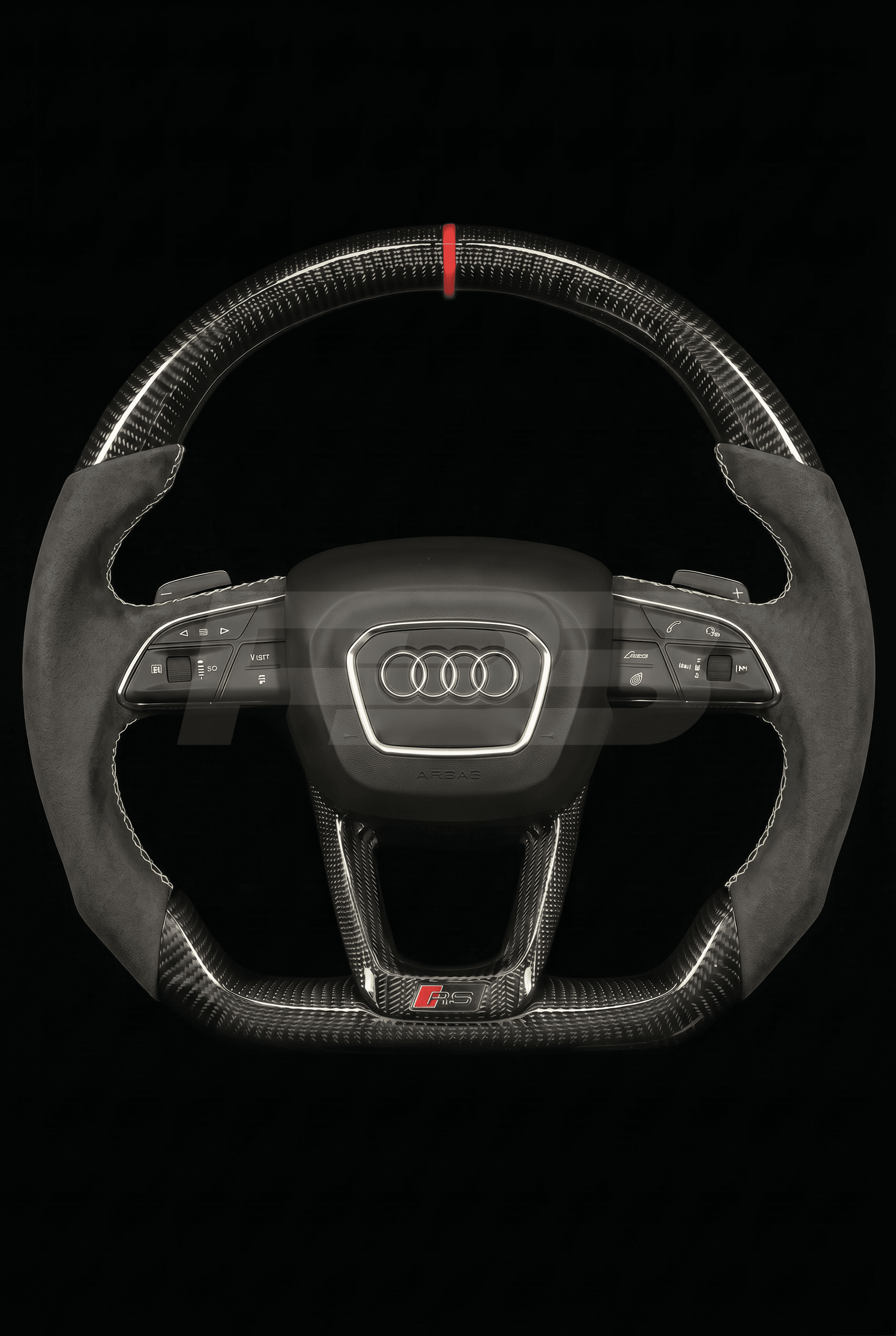 Audi RS Q8 Carbon Alcantara — complete view, Lime stitching