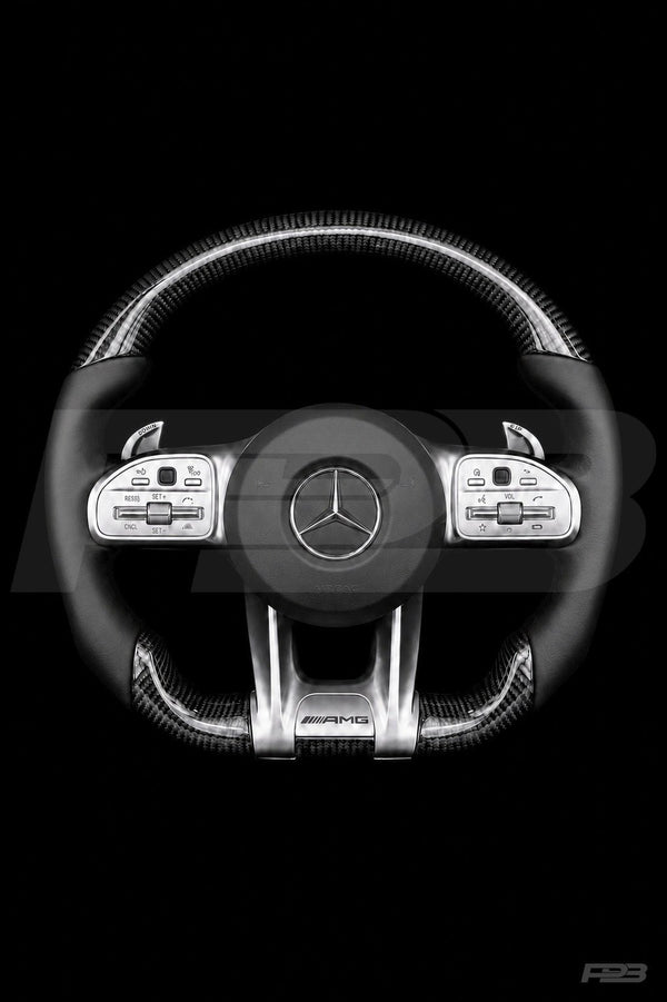 Mercedes C63 AMG W205 Facelift Custom Steering Wheel, Carbon Sport, Made to Order