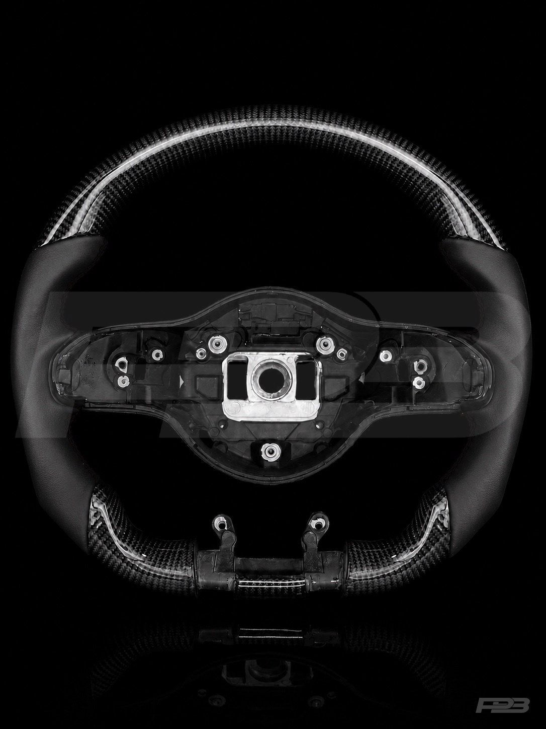 Mercedes C63 W205 Facelift Carbon Sport — exposed view, Black stitching