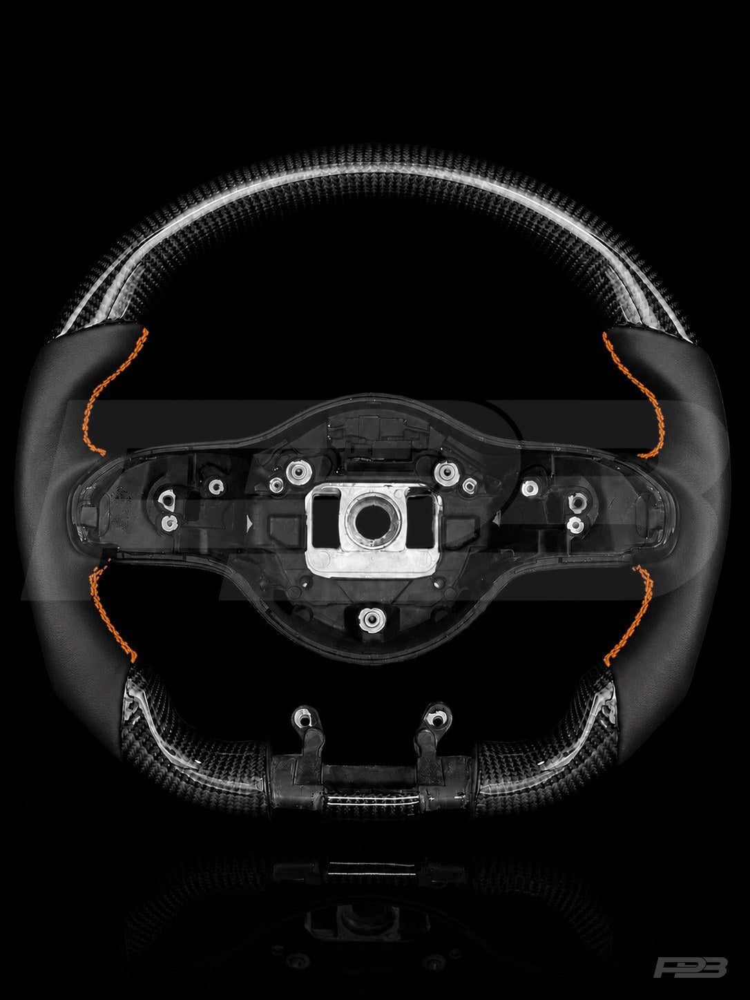 Mercedes C63 W205 Facelift Carbon Sport — exposed view, Orange stitching