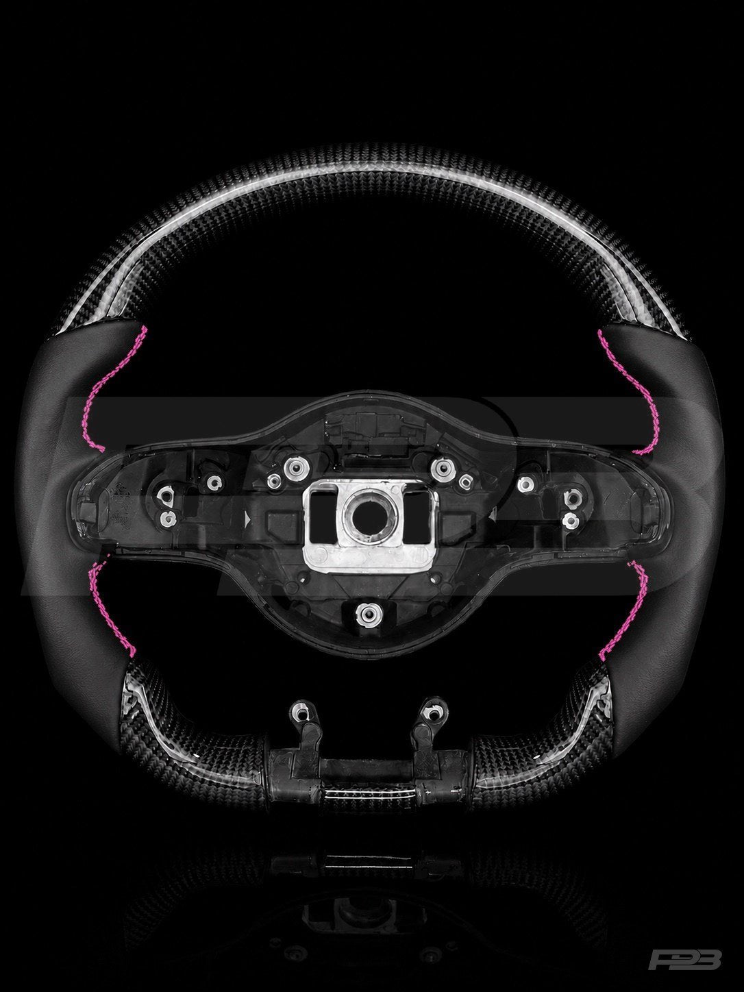 Mercedes C63 W205 Facelift Carbon Sport — exposed view, Pink stitching