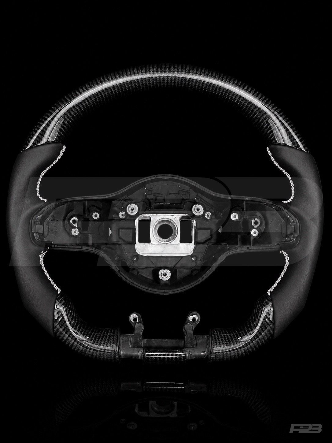 Mercedes C63 W205 Facelift Carbon Sport — exposed view, White stitching