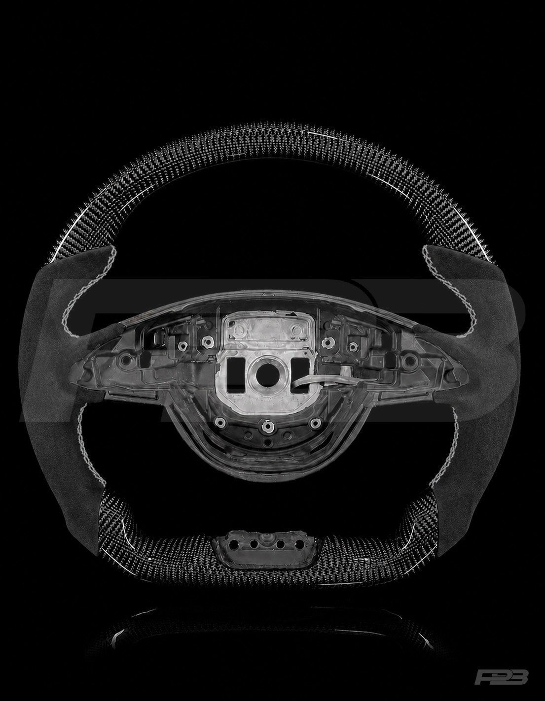 Mercedes C63 W205 Pre-Facelift Carbon Alcantara — exposed view, Grey stitching