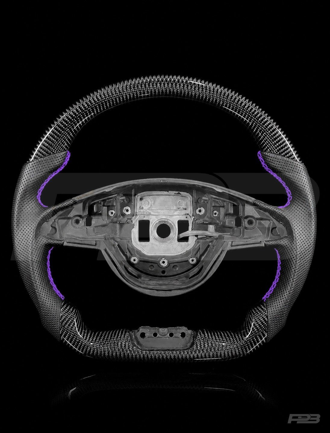 Mercedes C63 W205 Pre-Facelift Carbon Perf — exposed view, Purple stitching